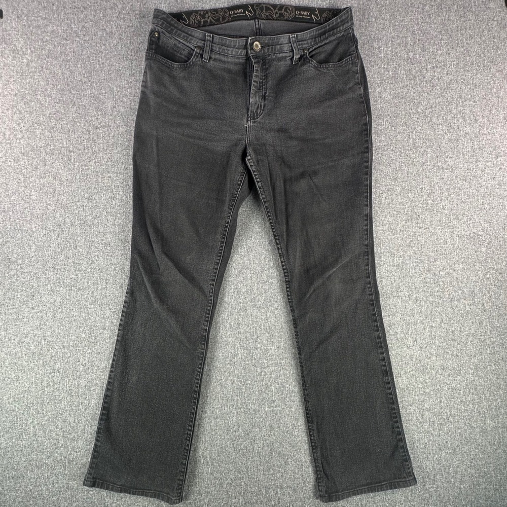 Wrangler Jeans Womens 15/16 Q-Baby Ultimate Riding Black Bootcut WRQ20BL